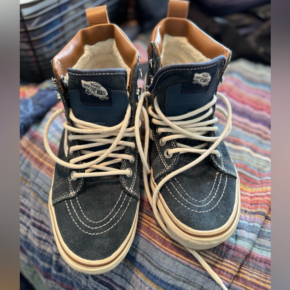 Vans with Suede with Sherpa interior!